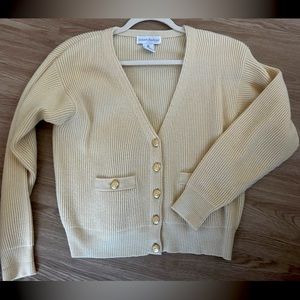 Vintage yellow lambswool cardigan